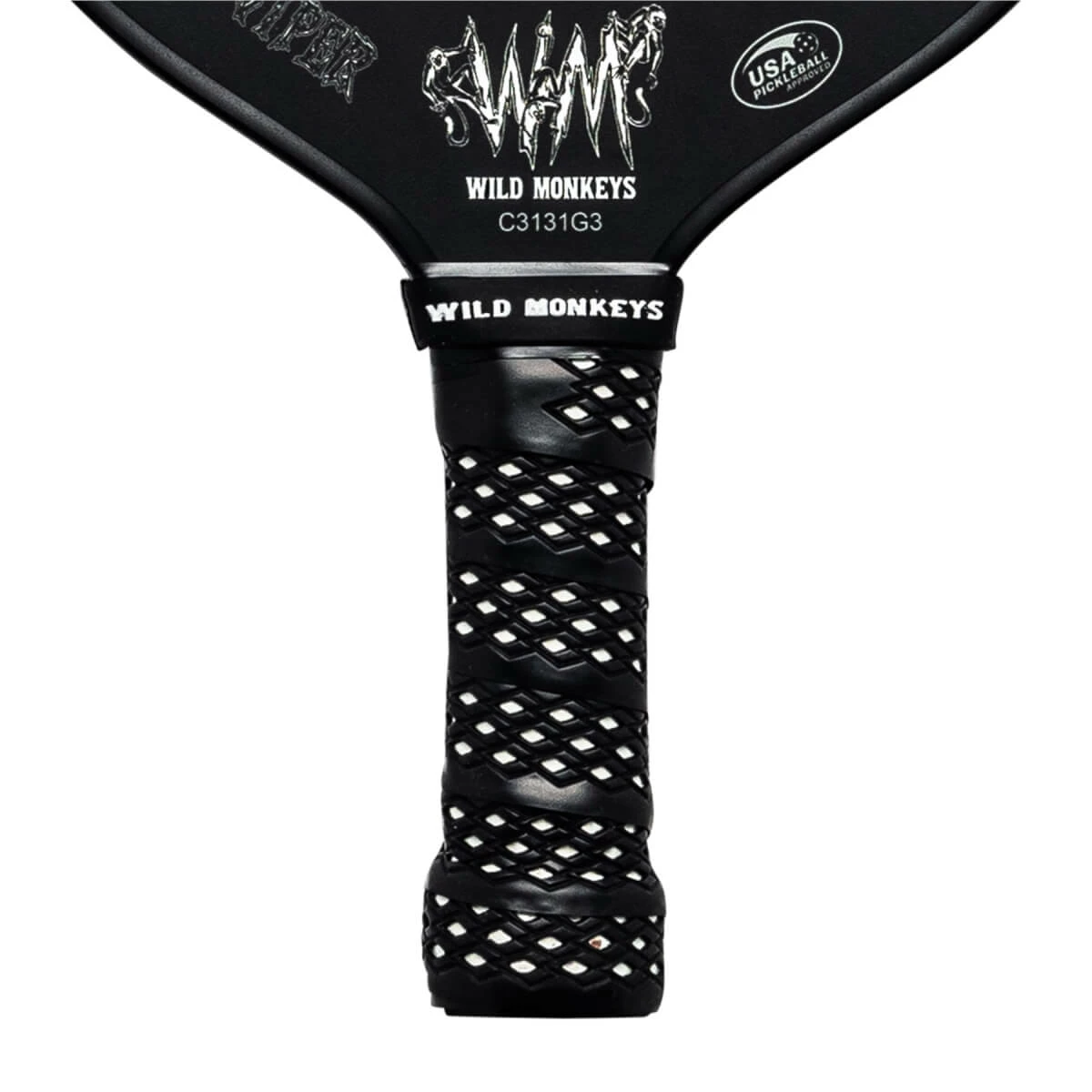 Wild Monkeys Pit Viper Middleweight Carbon Fiber Pickleball Paddle - Image 5