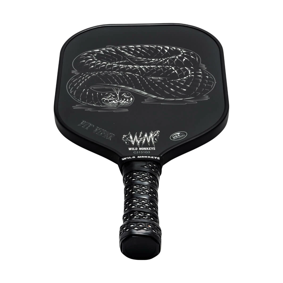 Wild Monkeys Pit Viper Middleweight Carbon Fiber Pickleball Paddle - Image 4