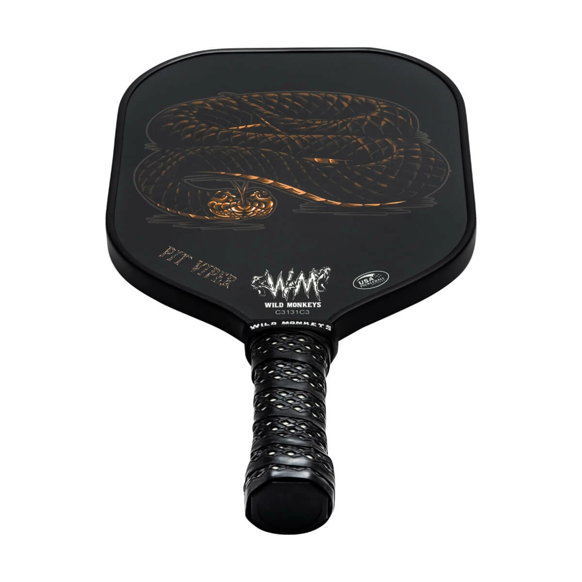 Wild Monkeys Pit Viper Middleweight Carbon Fiber Pickleball Paddle - Image 9