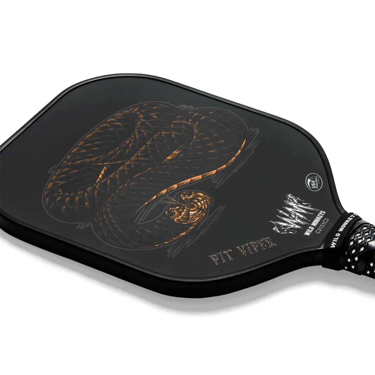 Wild Monkeys Pit Viper Middleweight Carbon Fiber Pickleball Paddle - Image 7