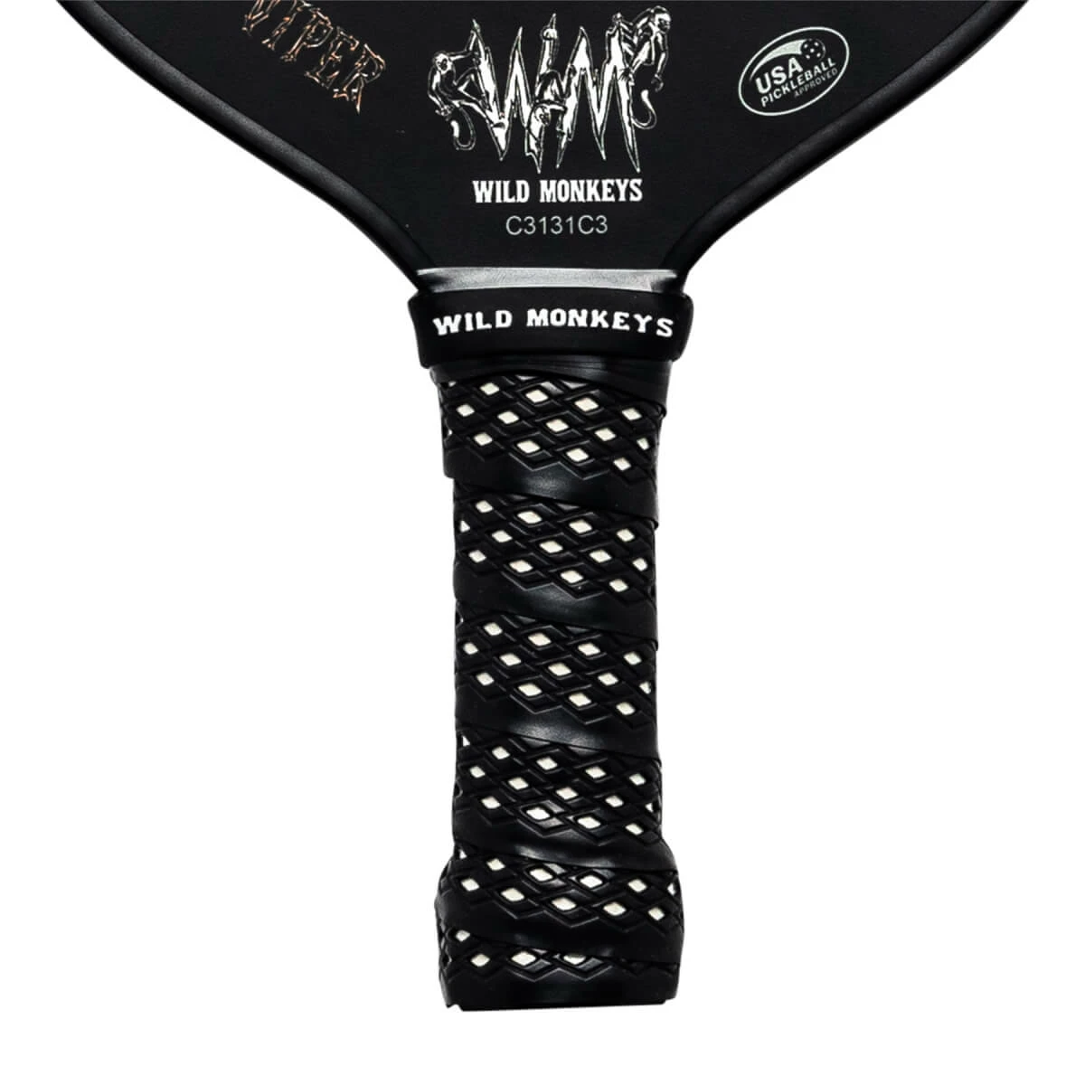 Wild Monkeys Pit Viper Middleweight Carbon Fiber Pickleball Paddle - Image 10