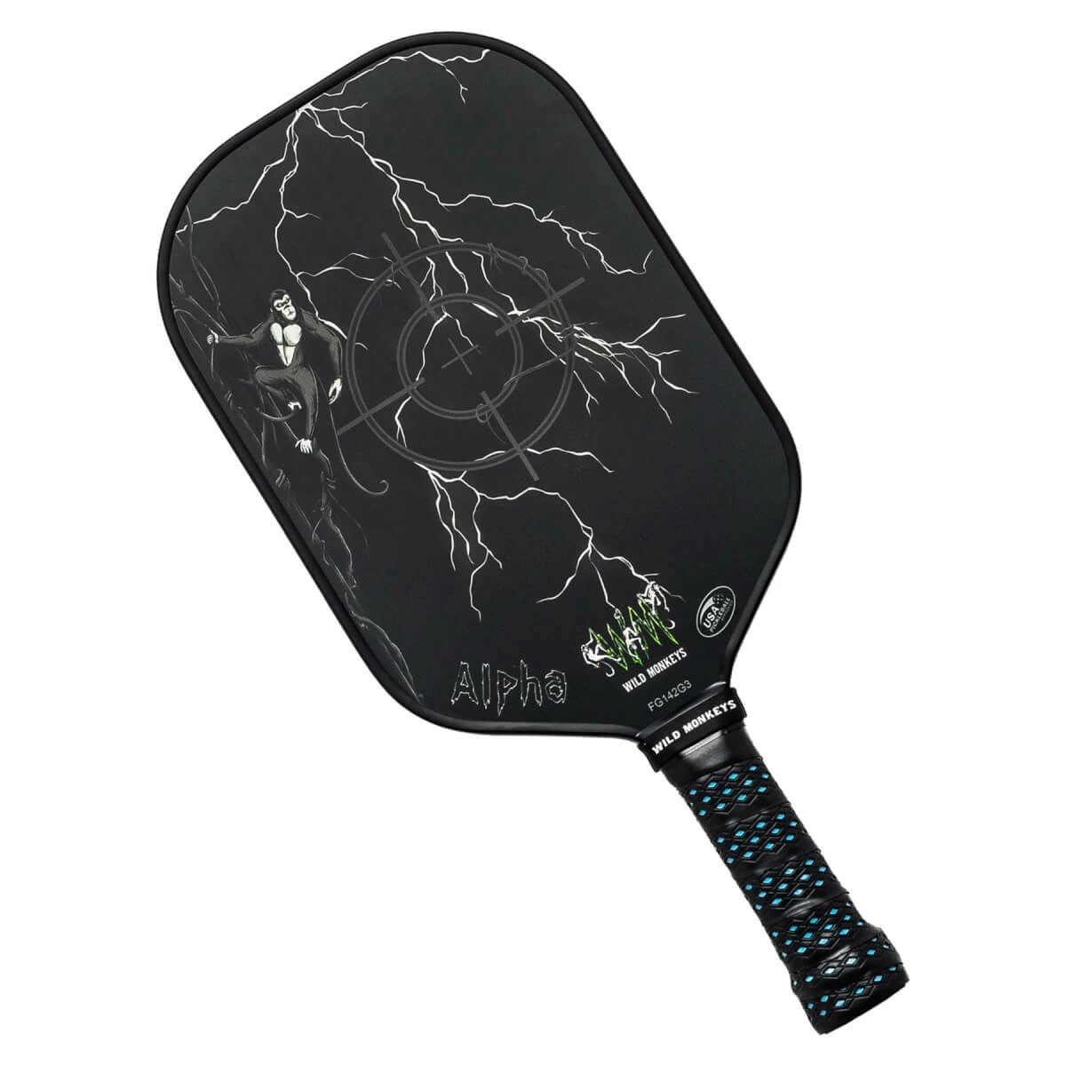 Wild Monkeys Alpha Middleweight Composite Pickleball Paddle